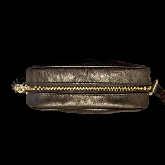 AUTHENTIC GUCCI SOHO DISCO SMALL BLACK LEATHER CROSSBODY BAG “GG” LOGO - Picture 5 of 7